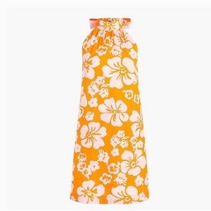 Jcrew neck-tie cotton mini shift dress